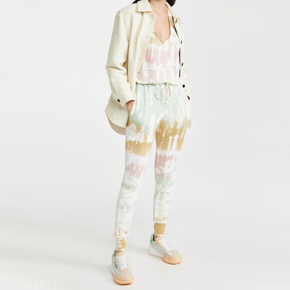 NWT Young Fabulous & Broke Eberhart green & pink tie dye jumpsuit, XS - Picture 9 of 12